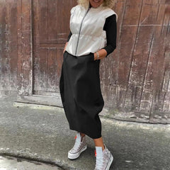 Egyszerű, elegáns, zsebes ruha nőknek