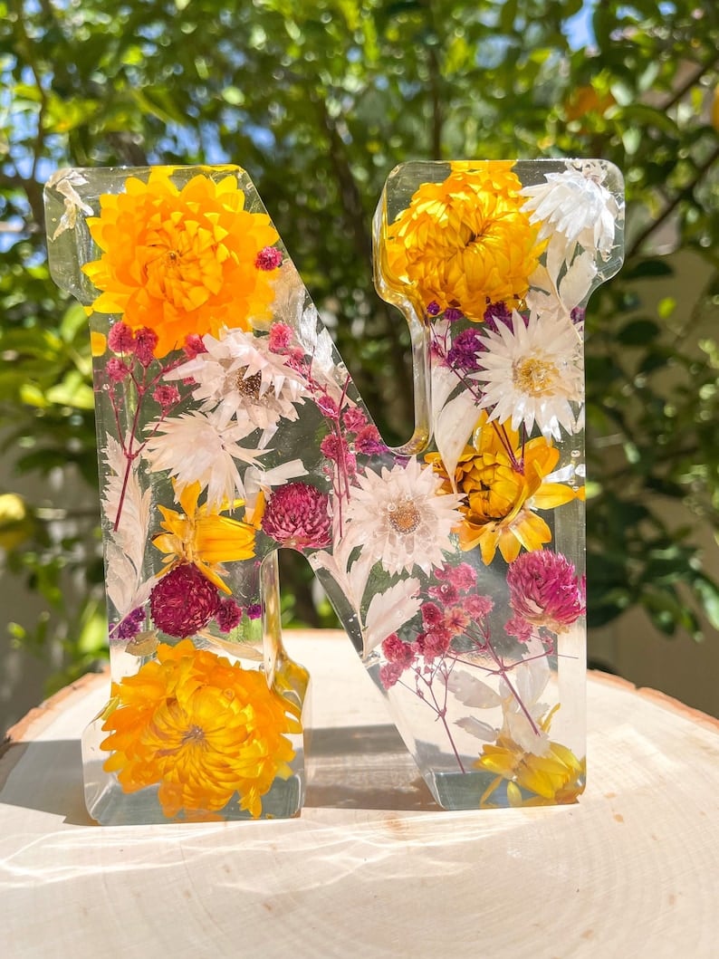 🌸Kézzel készített virággyanta éjszakai lámpa