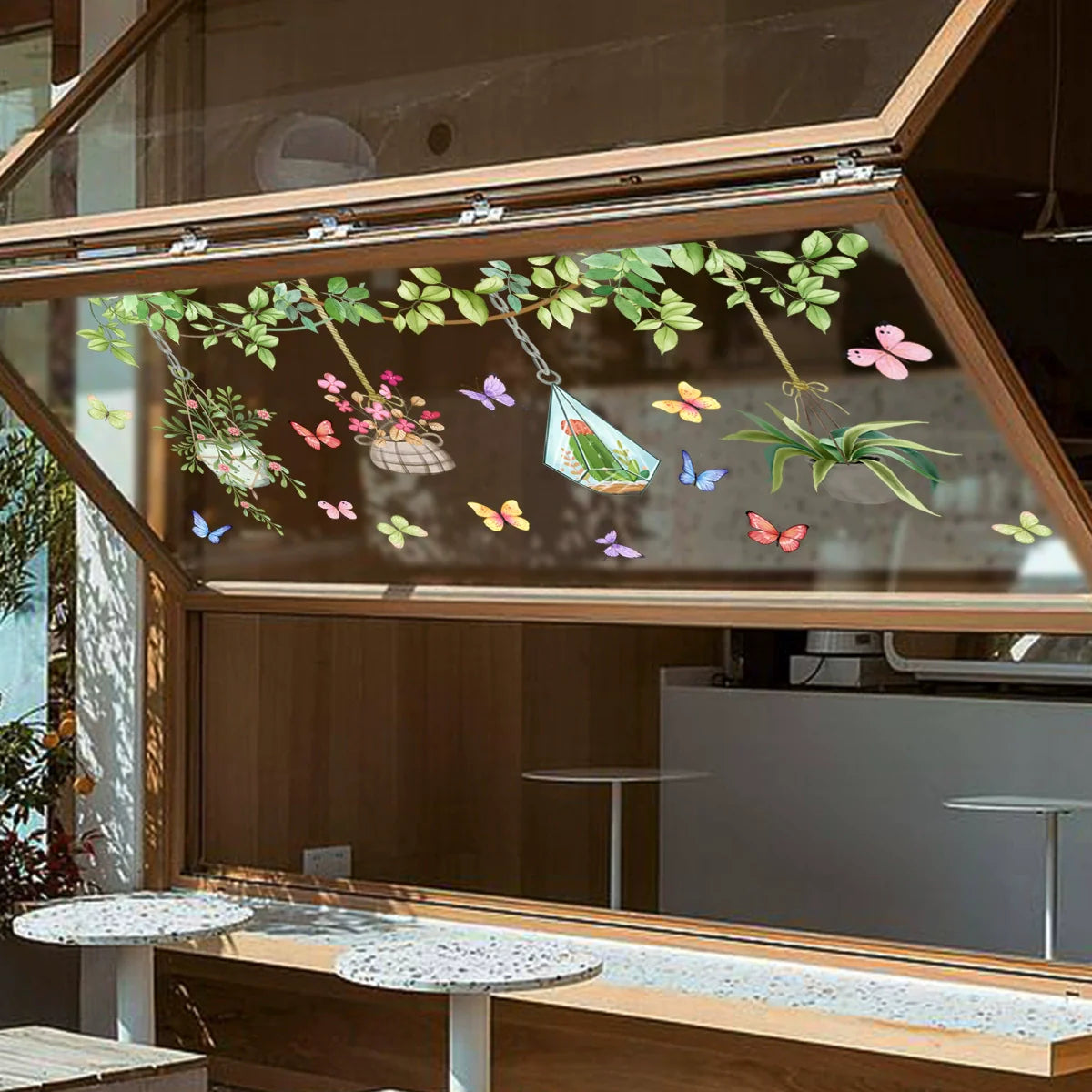 ✨UTOLSÓ NAP 70% KEDVEZMÉNY - 💐Színes virágcsokor ablakmatrica🖼️(szabadon méretre vágva)