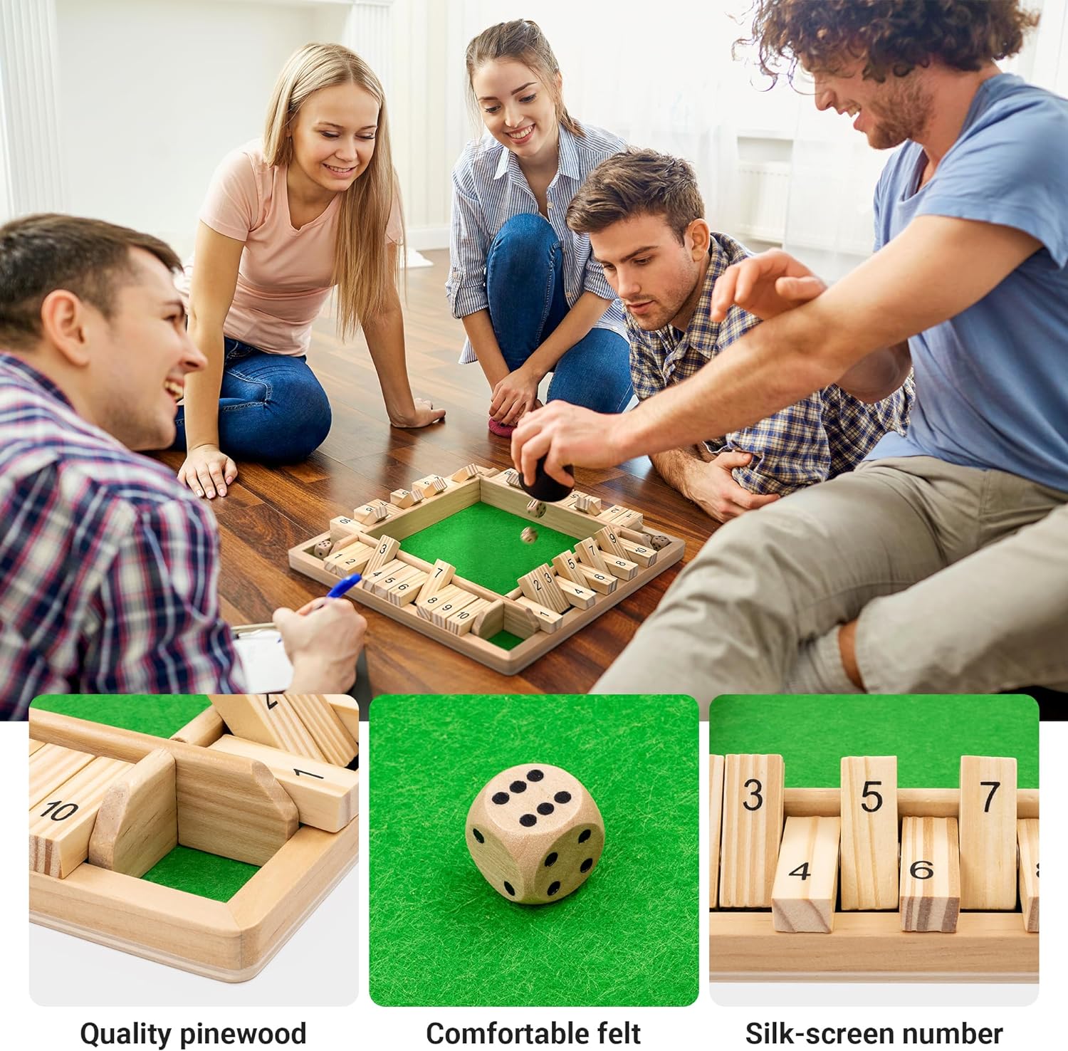 VICCES CSALÁDI JÁTÉKOK-Shut The Box Társasjáték🎲