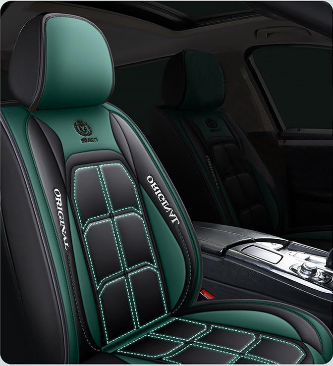 🔥Új 2025 49% KEDVEZMÉNY - Univerzális bőr autósülés párna Premium nappa bőr kényelmes üléstámla - az autómodellek 95%-ára vonatkozik