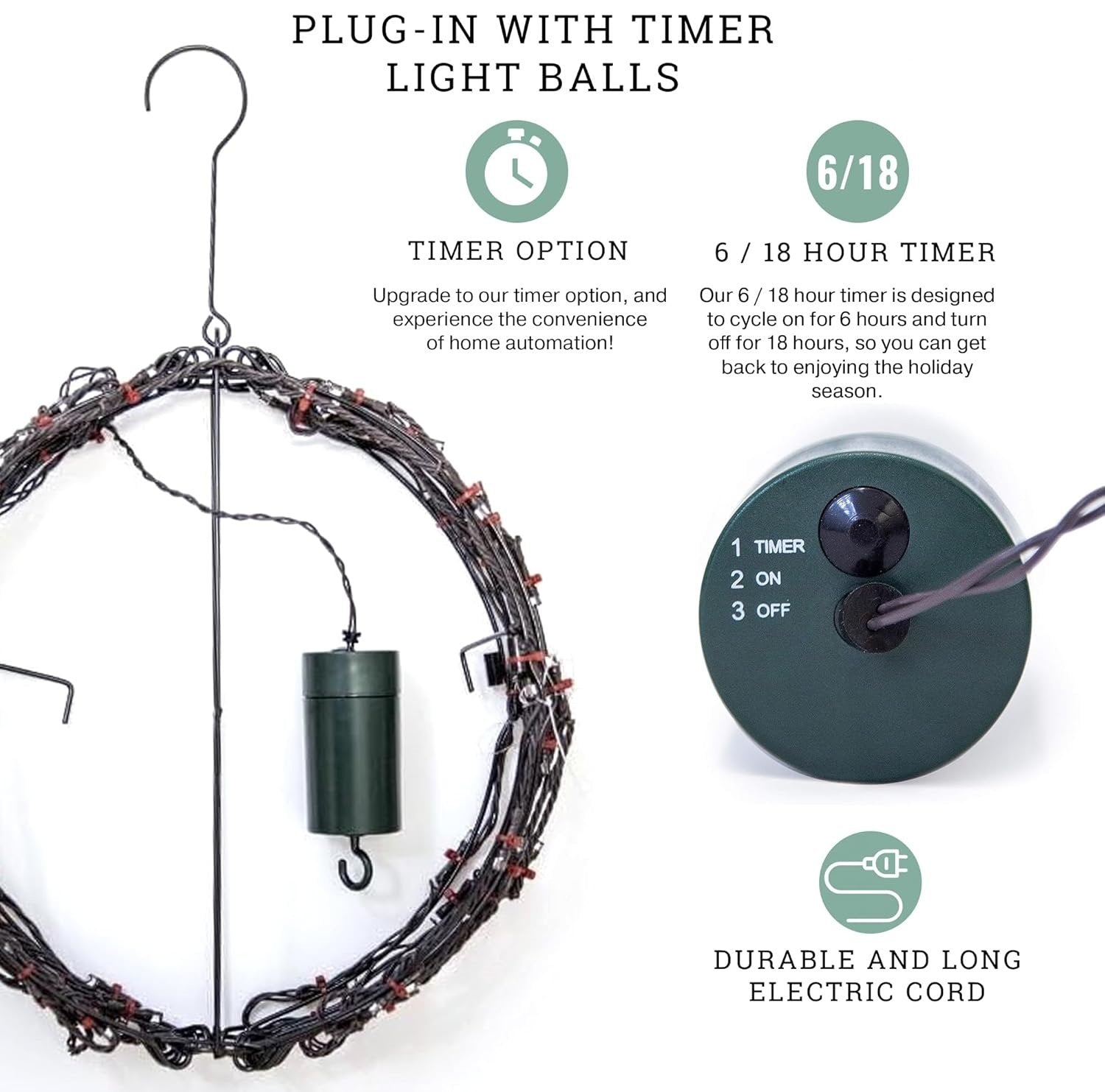 🎅Karácsonyi promóció 2024🔥 Tartós, vízálló, tartós, könnyű és fényes gömblámpa