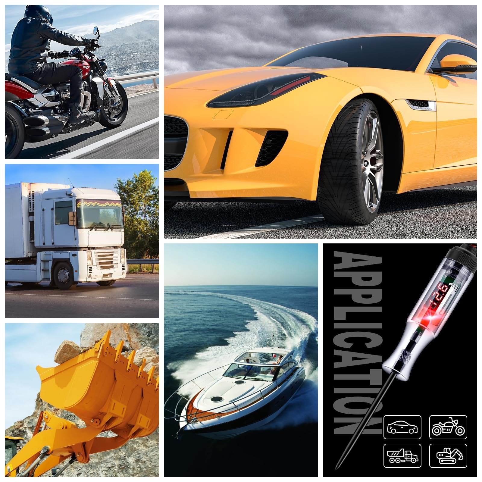 Robusztus digitális LED áramkör tesztelő 5-120V