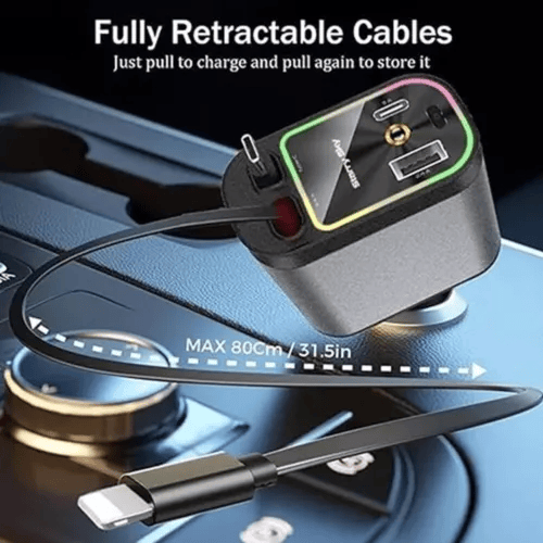 120 W-os 4 az 1-ben autós telefon töltő csillagfénnyel