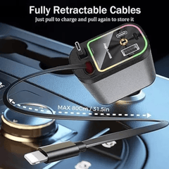 120 W-os 4 az 1-ben autós telefon töltő csillagfénnyel